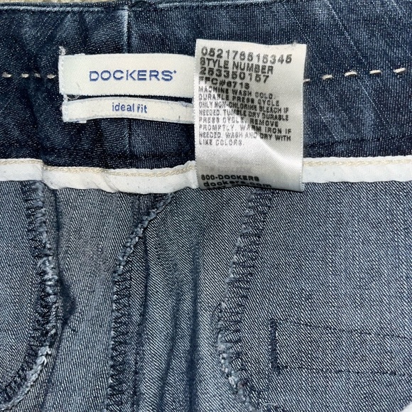 Dockers Ideal Fit Sz 4 Medium Cotton Poly Spandex taper down Jean chino pant - Picture 8 of 15